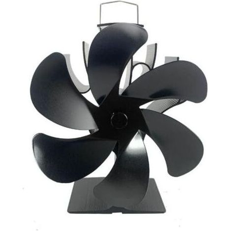 Ventilateur de poêle, 6 pales, ventilateur de cheminée, ventilateur de poêle à bois au design intelligent contribuant à un réchauffement plus rapide dans les espaces de vie (1/5)