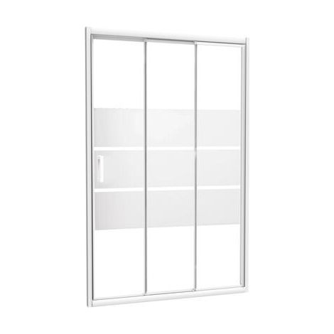 ONDEE ZEN - Porte de douche MISSI - Coulissante 3V - Finition Blanc - 80x185cm