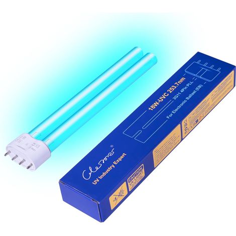18W 2G11 PL-L Lampe de Remplacement pour Ballast Électronique – Compatible avec Clarificateur de Bassin et Filtre UVC – Traitement Efficace contre Algues et Bactéries (1 Pièce) (1/5)