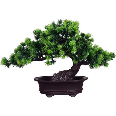Bonsaï artificiel décoratif type pin d’accueil vert, plante décorative d’intérieur (1/5)