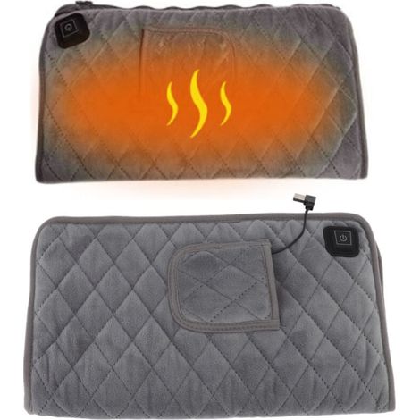 Coussin chauffant électrique 3 vitesses Température réglable Pliable Lavable Doux Coton PET Couverture chauffante USB pour les mains (1/5)