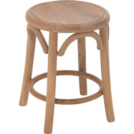 Tabouret en bois de teck naturel pour une touche chaleureuse - Teck naturel clair (1/5)