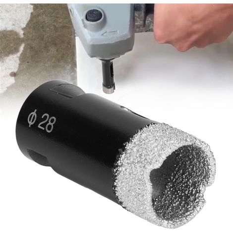 Foret diamanté brasé sous vide M14, foret brasé noir M14, 28 mm (1/5)