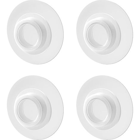 Support Pour Barre Télescopique - Fixation Auto-Adhésive Sans Perçage - Compatible Avec Barres De 2,7 Cm - Pour Rideau De Douche Et Serviettes - 4 Pièces (1/5)
