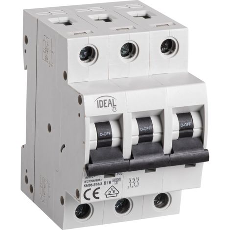 INTERRUTTORE MAGNETOTERMICODIFFERENZIALE 3P KMB6-B16/3 - KANLUX (1/2)