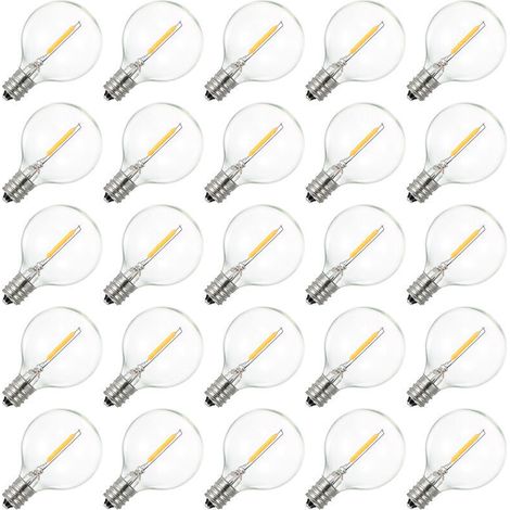 G40 E12 IP44 LED-Lampen, 25 Stück, warmweiß 2200K für die Außendekoration (1/4)