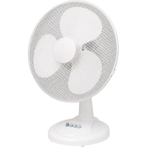 Ventilateur de Table 40W Ø40 cm 3 Vitesses Oscillation Automatique Inclinaison Réglable Ventilateur de Bureau Chambre Salon