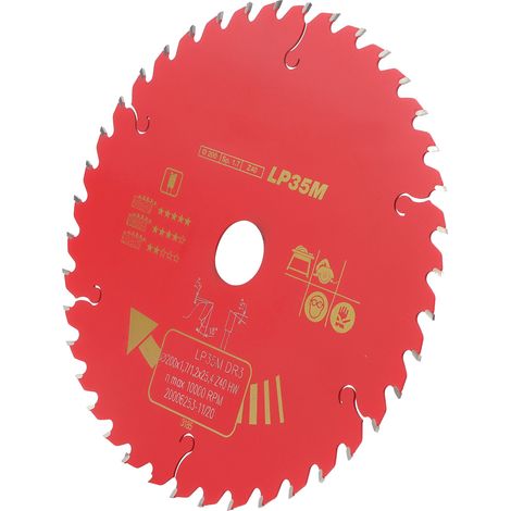 Lame de scie circulaire à denture carbure pour le travail du bois, outil de coupe 200 x 1,7 x 25,4 - 40 dents (1/5)