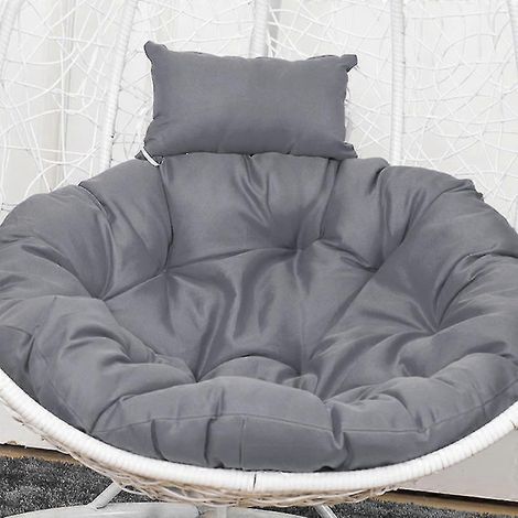 Coussin moelleux pour fauteuil suspendu, chaise hamac, balancelle, gris, 105 cm (1/5)