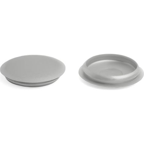 tapa embellecedora de embutir canela 25. plástico. con espiga. diámetro 25mm. para taladros. hexágono 5mm acabado blanco acabado aluminio (1/3)