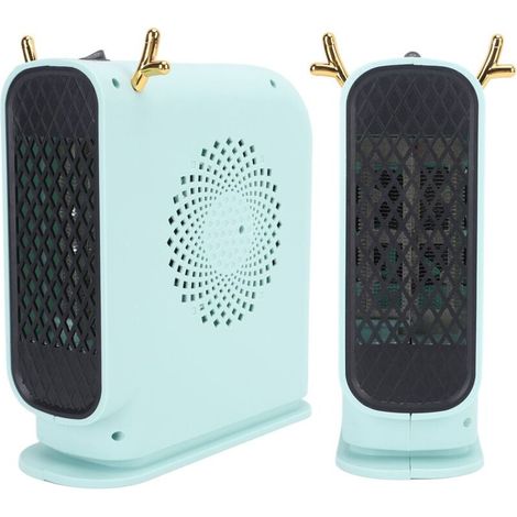 Riscaldatore elettrico portatile, riscaldamento rapido, silenzioso e sicuro, compatto, ideale per ufficio, spina europea verde, 220V (1/4)