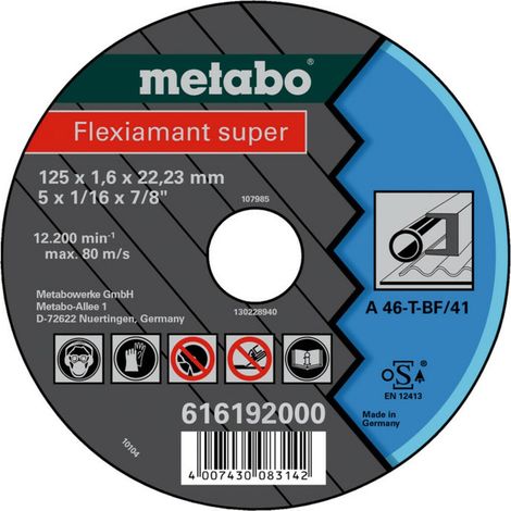 Flexiamant super 125x1,6x22,2 Stahl-Trennräder Metabo (1/2)