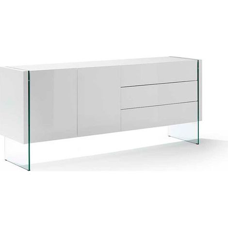 MOMMA HOME Aparador salón comedor de diseño, Blanco, modelo Sicilia, Medidas 180 x 49 x 77H cm (1/5)