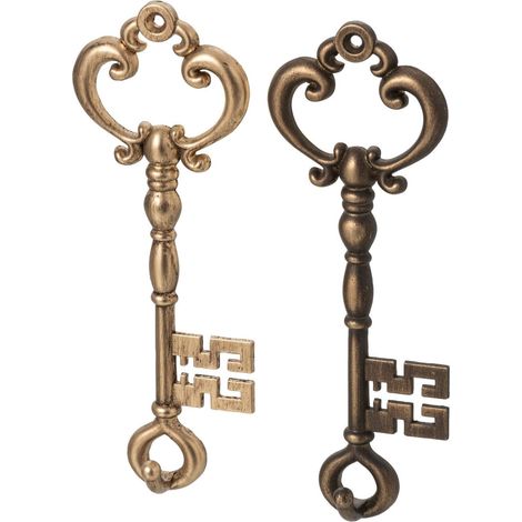 Chiave Peltro Oro/Ottone Assortimento di 2 18 cm (267463) Peraga Christmas