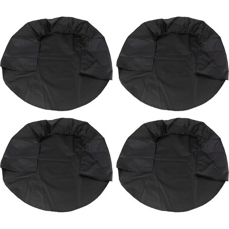 Couvre-pneus de roue de 32 pouces, 4 pièces, protection pour camping-car, camion, voiture, camping-car, remorque, noir