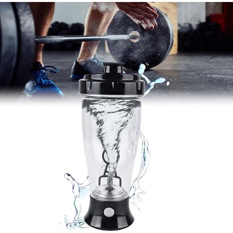 Bouteille de shaker de protéines électrique : tasse mélangeuse automatique 350 ml, mixeur électrique, bouteille d'eau shaker pour crémeux, protéines de fitness, cacao, shakes, lait, café (1/5)