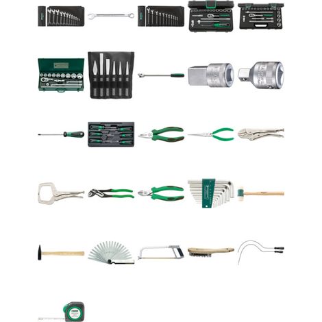 841N Assortiment «ENGINS DE CHANTIER» 129 Werkzeuge 35,9 kg