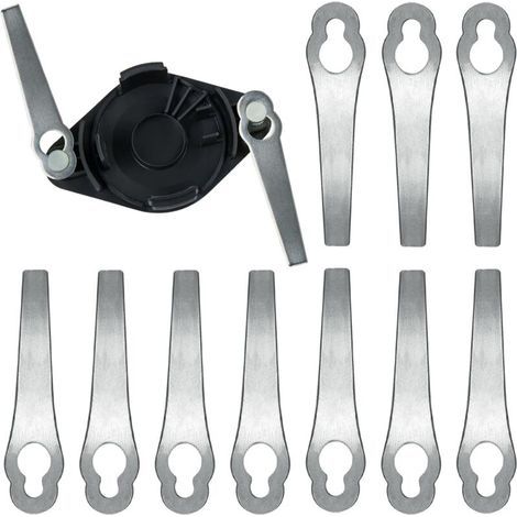 Rasentrimmermesser, 10er-Packung Ersatz-Metallmesser für Rasentrimmer, Rasenmähermesser, Ersatzmesser für Rasentrimmer (1/4)