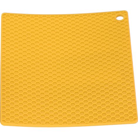 Tapis en Silicone Alimentaire Épais, Anti-Brûlure pour Micro-ondes - Protection de Cuisine (Jaune) (1/5)