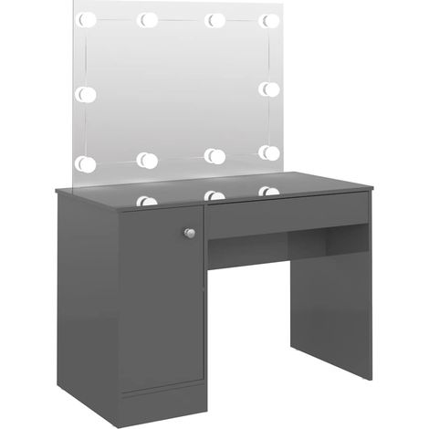 Maison Exclusive - Schminktisch LED-Beleuchtung 110x55x145 cm MDF (1/5)
