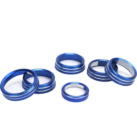 Lot de 6 boutons de phares audio AC bleus, type court, de remplacement pour Ford F‑150 4x4 avec remorque 2018‑2020 (1/5)