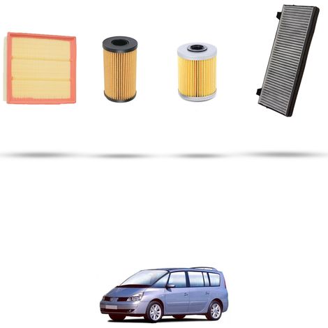 Kit tagliando 4 filtri compatibile con Renault Espace IV 2.0 Dci 127kw dal 2006 (1/5)