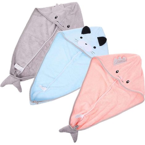 Absorbent Hair Drying Towels 2 Pieces Coral Fleece One Size