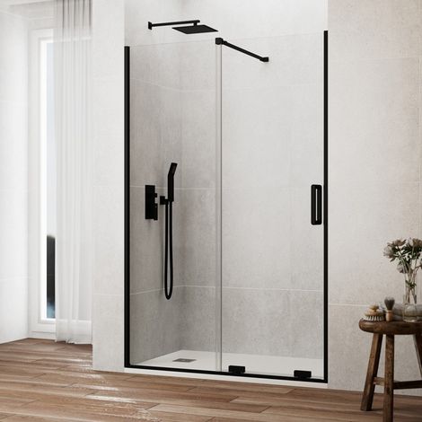 Box docia KENNA BLACK fisso + scorrevole Misura: 145-150 cm (1/4)