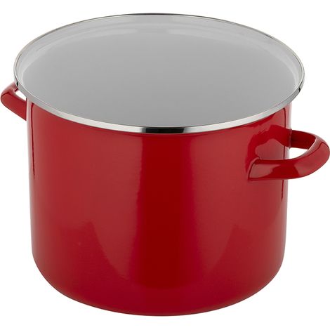 VASO SMALTATO, DRITTO, LISCIO, 18 CM, 3,0 L, ROSSO