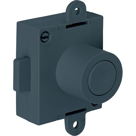 Serrure monopoint avec pêne dormant Push Lock - en applique - axe 25 mm - réversible - finition gris anthracite - JUNIE