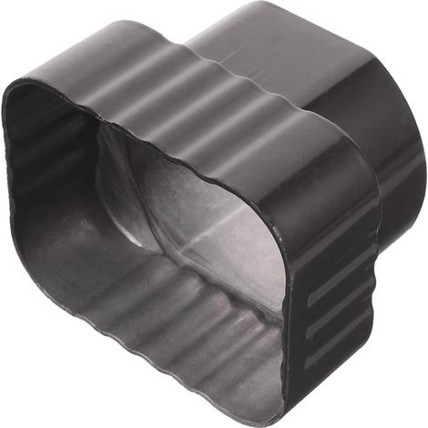 Adaptateur de Gouttière Carré 60x80 Mm vers Rond 75 Mm, Raccord de Canalisation Pluviale Solide, Connecteur de Drainage des Eaux Pluviales, Accessoire pour Toiture et Système (1/5)