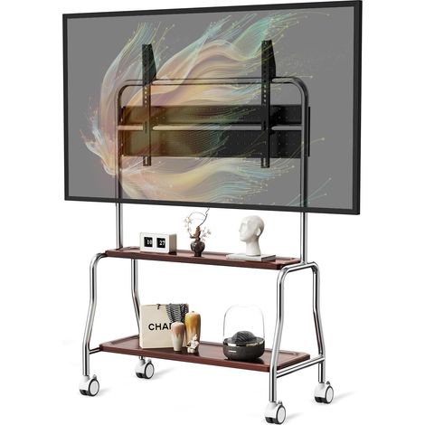Support TV sur Pied à roulettes, 32-75 Pouces, Charge 50 kg (1/5)
