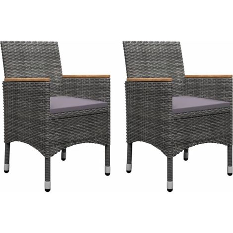 Maison Exclusive - 5-tlg. Garten-Essgruppe Grau