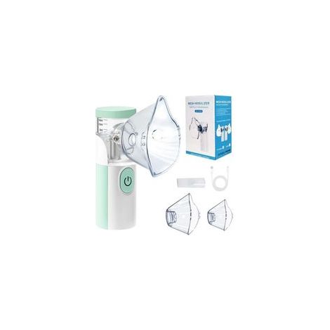 Nébuliseur inhalateur portable rechargeable Moins de 45 décibels Masque enfant et embout buccal inclus Nébulisation rapide en 10 minutes (1/5)