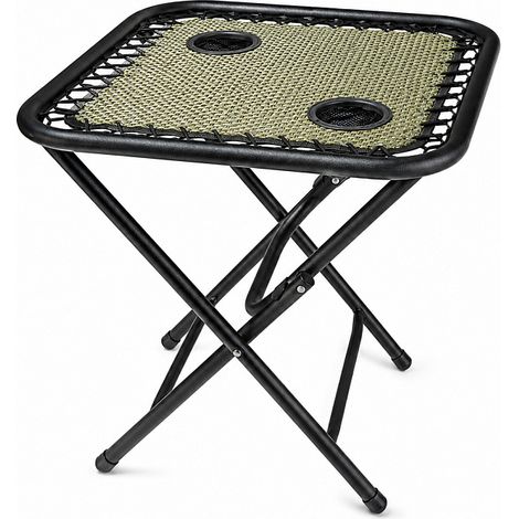 Aga Campingtisch MR49TB – Klapptisch 50x50x50 cm mit 2 Getränkehaltern – faltbar, stabil & wetterfest – kompakt für Camping & Reisen (1/4)