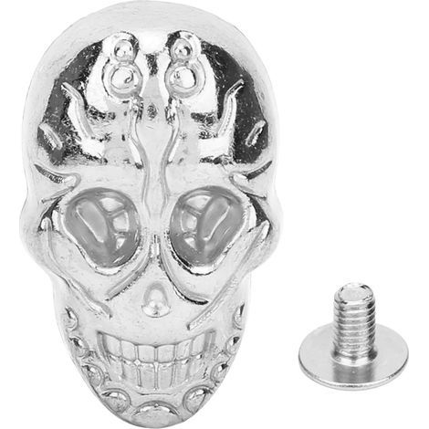 20 pièces de rivets cloutés punk 15.66 x 25.24 mm, ornements gothiques pour chaussures et accessoires, tête de fantôme argentée (1/5)
