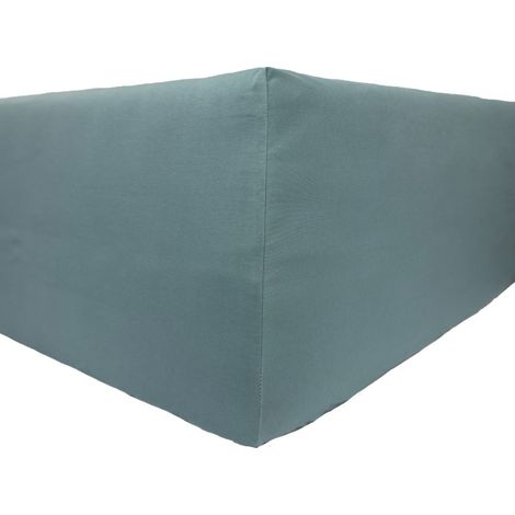 Sábana bajera Jersey Deluxe - Menta 140x200 con banda ajustable. Producto pulido. (1/2)
