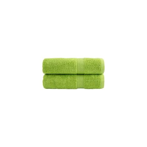 SOLUND Premium-Servietten, 2er-Set, Apfelgrün, 50 x 100 cm, 600 g/m² - Crezuo (1/4)