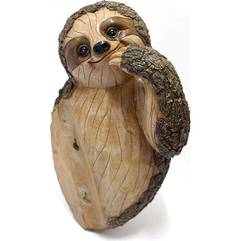 Sculptures de paresseux Garden Peeker, adorables et innovantes, en résine imperméable et durable, idéales pour les amoureux des arbres. (1/5)
