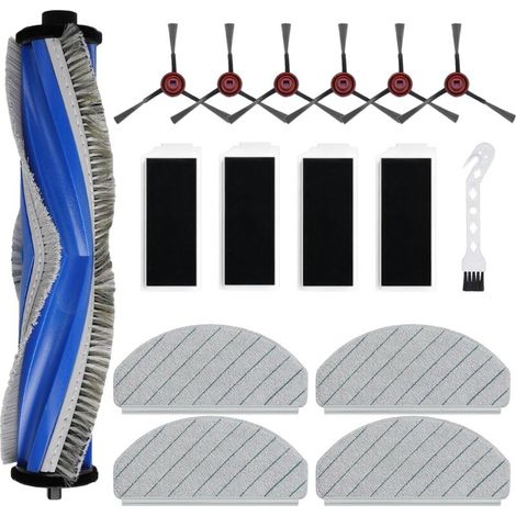 16 Pièces Accessoires pour Ecovacs Deebot N20 Pro Plus / N20 / N20 Plus Aspirateur Robot, 1 Brosse Principale, 4 Filtres HEPA, 4 Chiffon Nettoyage, 6 Brosses Latérales 1 Brosse de Nettoyage (1/5)