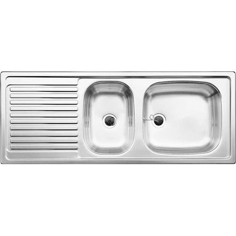 Evier Inox à encastrer BLANCO TOP EZS 1100X435 2 cuves + égouttoir BLANCO FRANCE 500847+4382520