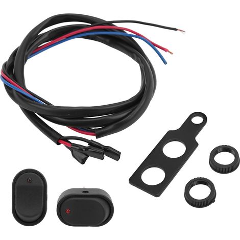 Interrupteur à bascule 12V 30A 3P SPST avec voyant LED rouge étanche, pour voiture, camion, bateau, moto, bouton marche/arrêt (1/5)