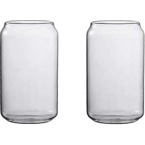 Deux verres à vin transparents en forme de bocal, verres à vin uniques en verre résistant à la chaleur, en forme de bocal, pour un usage domestique. (1/5)