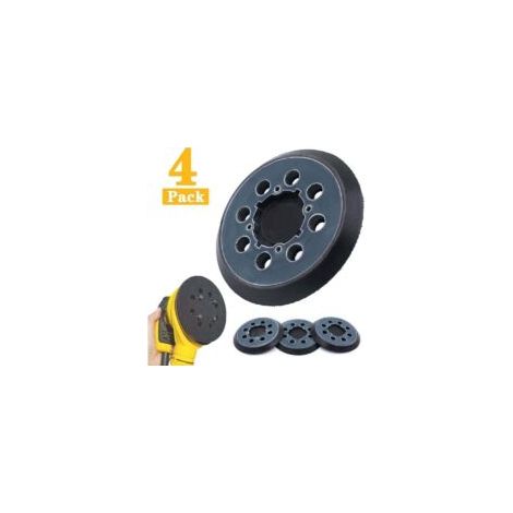 Set di 4 platorelli abrasivi a 8 fori per levigatrici orbitali da 125 mm DWE6423, DWE6421 e DCW210B, sostituzione diretta dei platorelli codice DWE64233, N329079, RSP54 - Crezuo