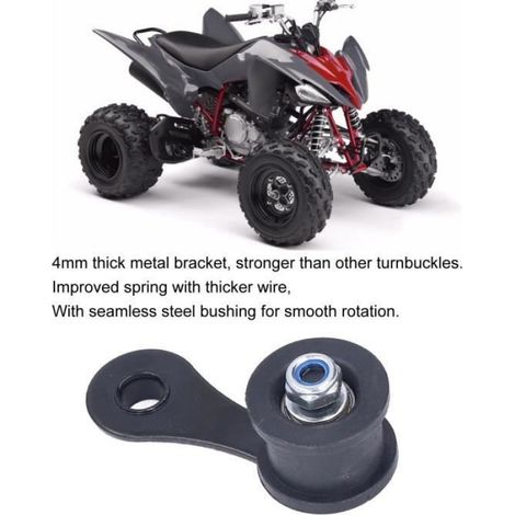 Tendeur De Chaîne - Rouleau Tendeur Avec Ressort Pour Moto Scooter Quad Vtt Pit Bike - Noir (1/4)