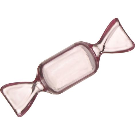Boîte de Rangement Transparente en Forme de Bonbon pour Bijoux - Organisateur Fantaisie pour Boucles d'Oreilles, Bagues et Perles - Rose Translucide 8.5x2.5cm (1/5)