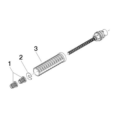 Dornbracht 9090031560090 Tige supérieure, fermeture à gauche Pièces de rechange