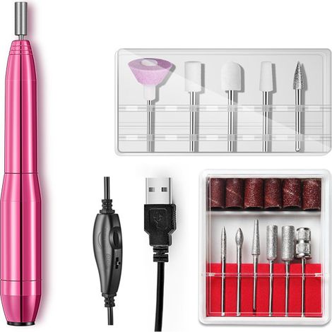 Stylo ponceuse à ongles électrique - Stylo ponceuse à ongles électrique portable professionnel USB - Machine de ponçage et de polissage des ongles pour usage domestique (1/5)
