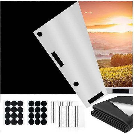 Rideaux occultants pour chambre à coucherstores occultants portables à monter soi-mêmestores extérieurs pour fenêtres intérieuresnoir et argent (1/5)
