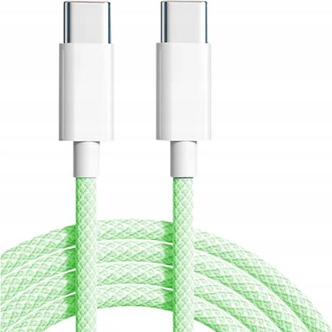 Cavo di ricarica CO2 USB-C per ricarica rapida USB TYPE C per iPhone 15 16 1M verde (1/5)